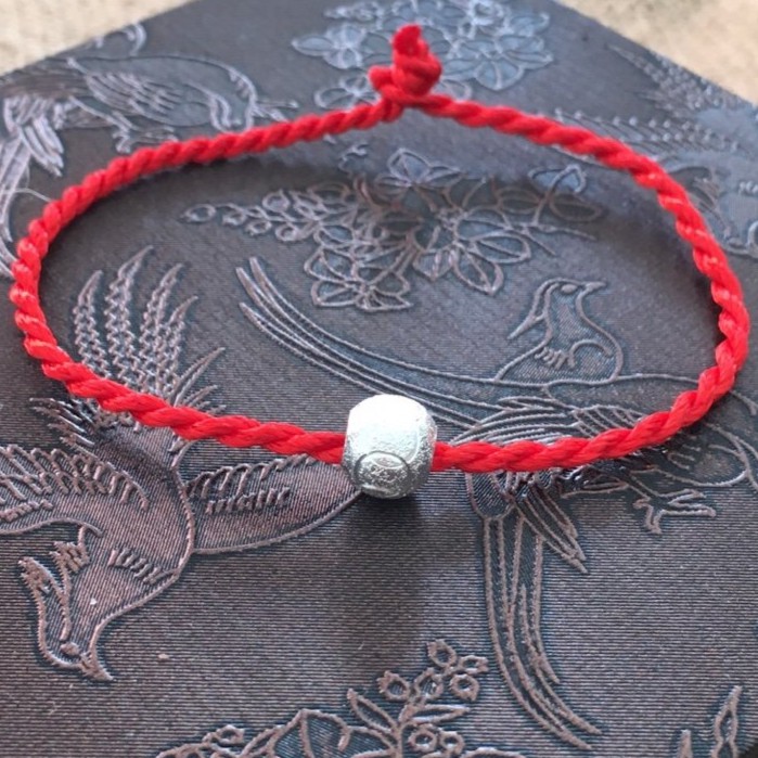 VT178 Vòng tay may mắn mix charm mạ bạc 5 cái/lốc