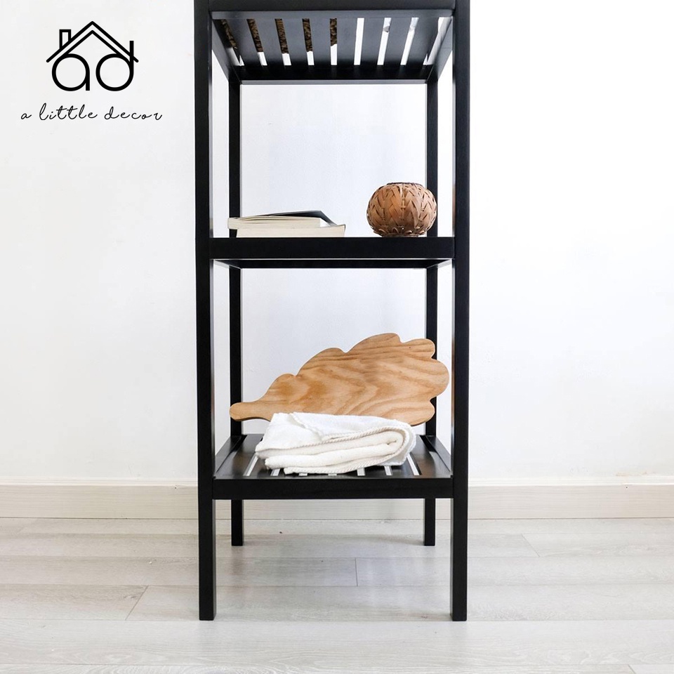 Kệ tab đầu giường 5 tầng MÀU ĐEN A Little Decor - Kệ gỗ 5 tầng tự lắp ráp - Kệ gỗ vuông decor