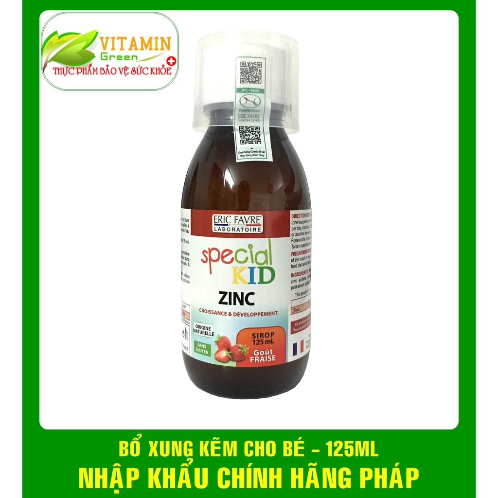 SPECIAL KID ZINC BỔ XUNG KẼM CHO BÉ 125ml | NHẬP KHẨU CHÍNH HÃNG PHÁP