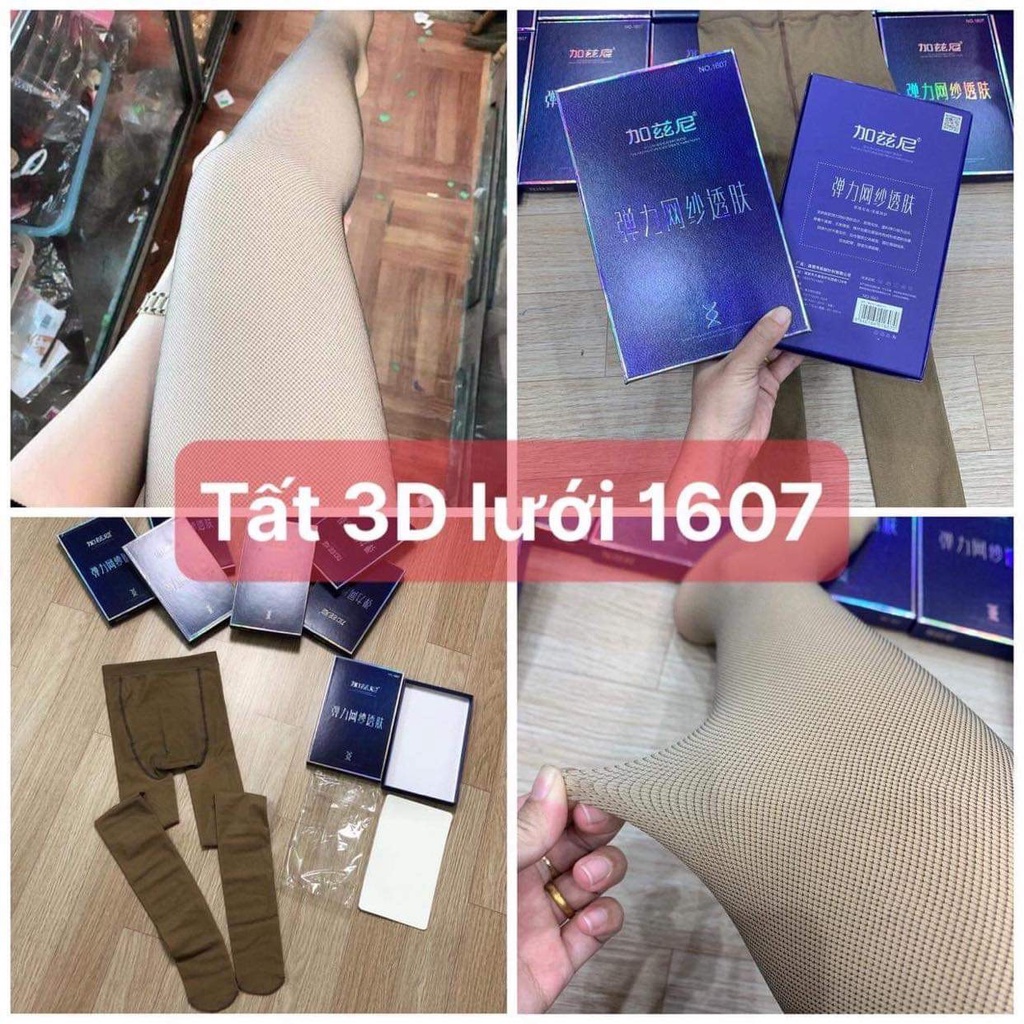 Quần tất nữ 3D lưới siêu hot 1607, cực đẹp và thật chân