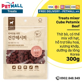 Treats mixer Cube Petsmix Beef 300g Korea-Thịt bò, có thể mix với hạt thumbnail