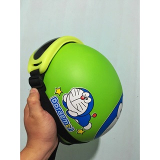 NÓN BẢO HIỂM DOREMON XANH LÁ + KÍNH UV XANH