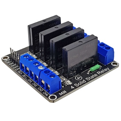 Mạch 4 relay ssr 5vdc 2a kích mức thấp Solid State Relay