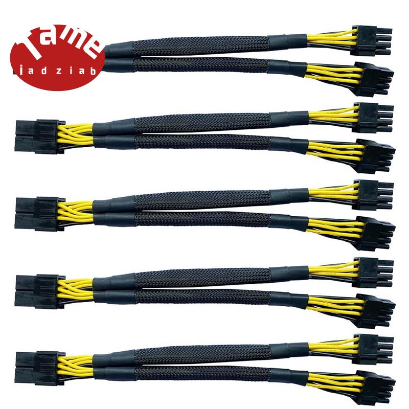 Set 5 cáp chia nguồn GPU VGA PCI-E 8 Pin Female sang Dual 8(6+2) Pin PCI Express