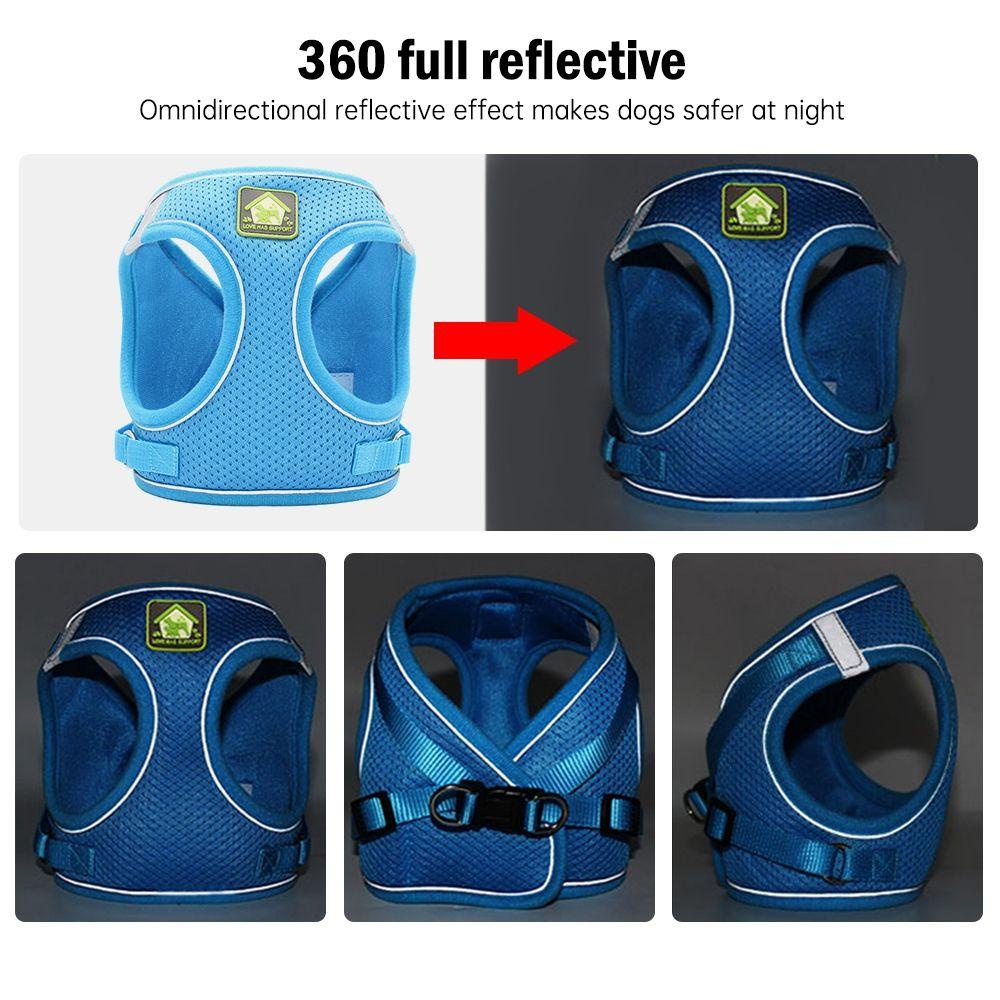 Đai Dắt Thú Cưng Đi Dạo Bằng Nilon Mềm Mại Thoáng Khí Kèm Dây Dắt Tiện Dụng