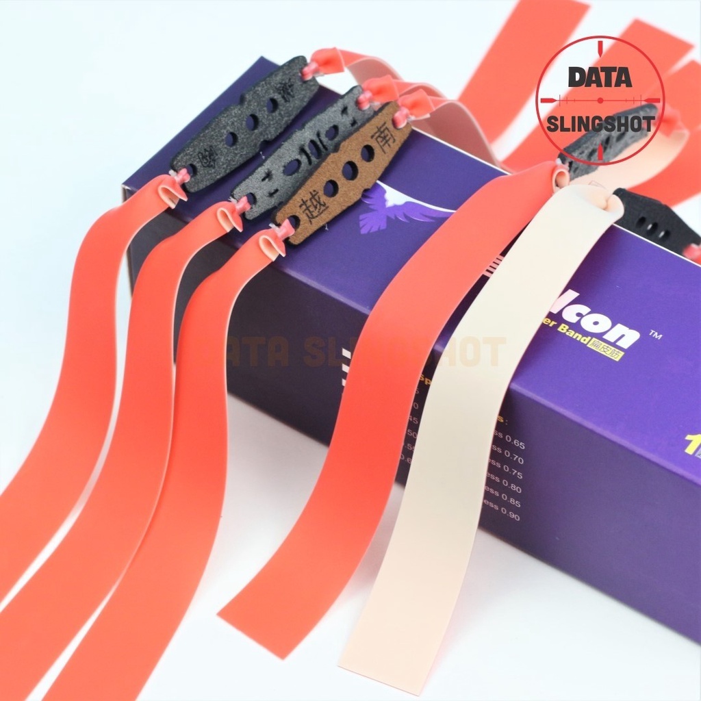 1 Bộ Dây Thun Falcon 0.55 0.6 0.65mm cột sẵn khổ thun kéo tới má Somi Full dùng cho Ná Cao Su - DATA SlingShot