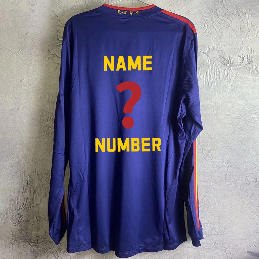 Áo Thun Bóng Đá Tay Ngắn Phong Cách Vintage Tây Ban Nha 2010 Size s-2xl