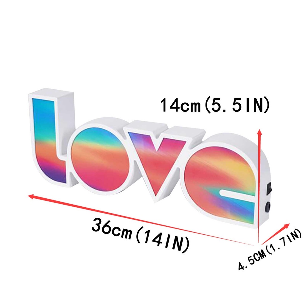 Bảng Đèn Led Ánh Sáng Trắng Hình Chữ Love Dùng Trang Trí Tiệc Cưới / Phòng Ngủ / Nhà Ở # Shopee199