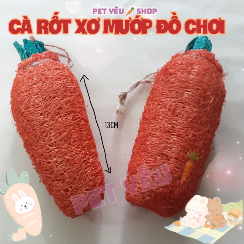 Cà rốt xơ mướp to ❤️FREESHIP❤️ đồ chơi mài răng thỏ bọ chinchilla và chuột lang