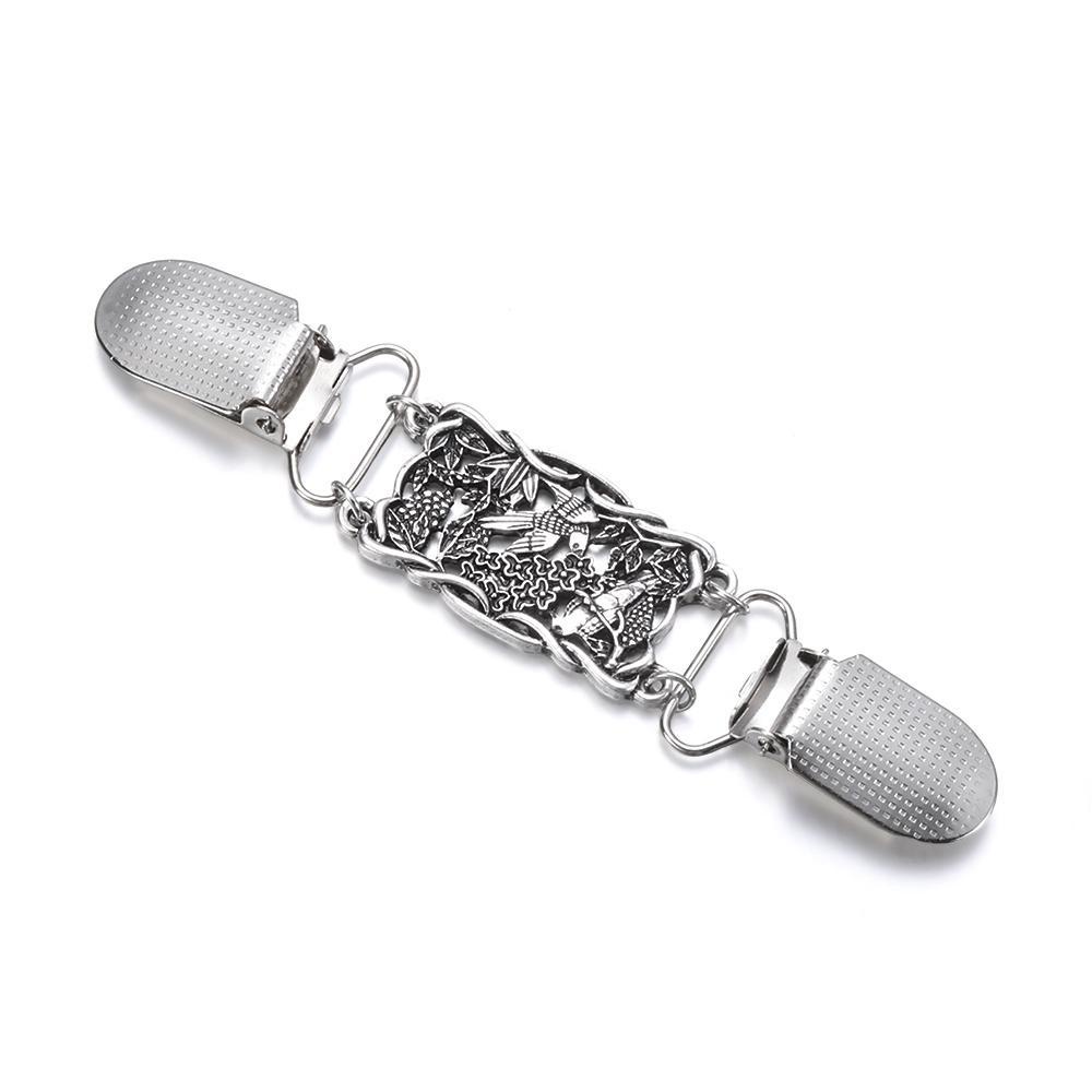 Maxg Kẹp Áo Nịt Quà Giáng Sinh Hợp Thời Trang Mới|Kẹp Tóc Đính Đá Ngọc Lam Phong Cách Retro