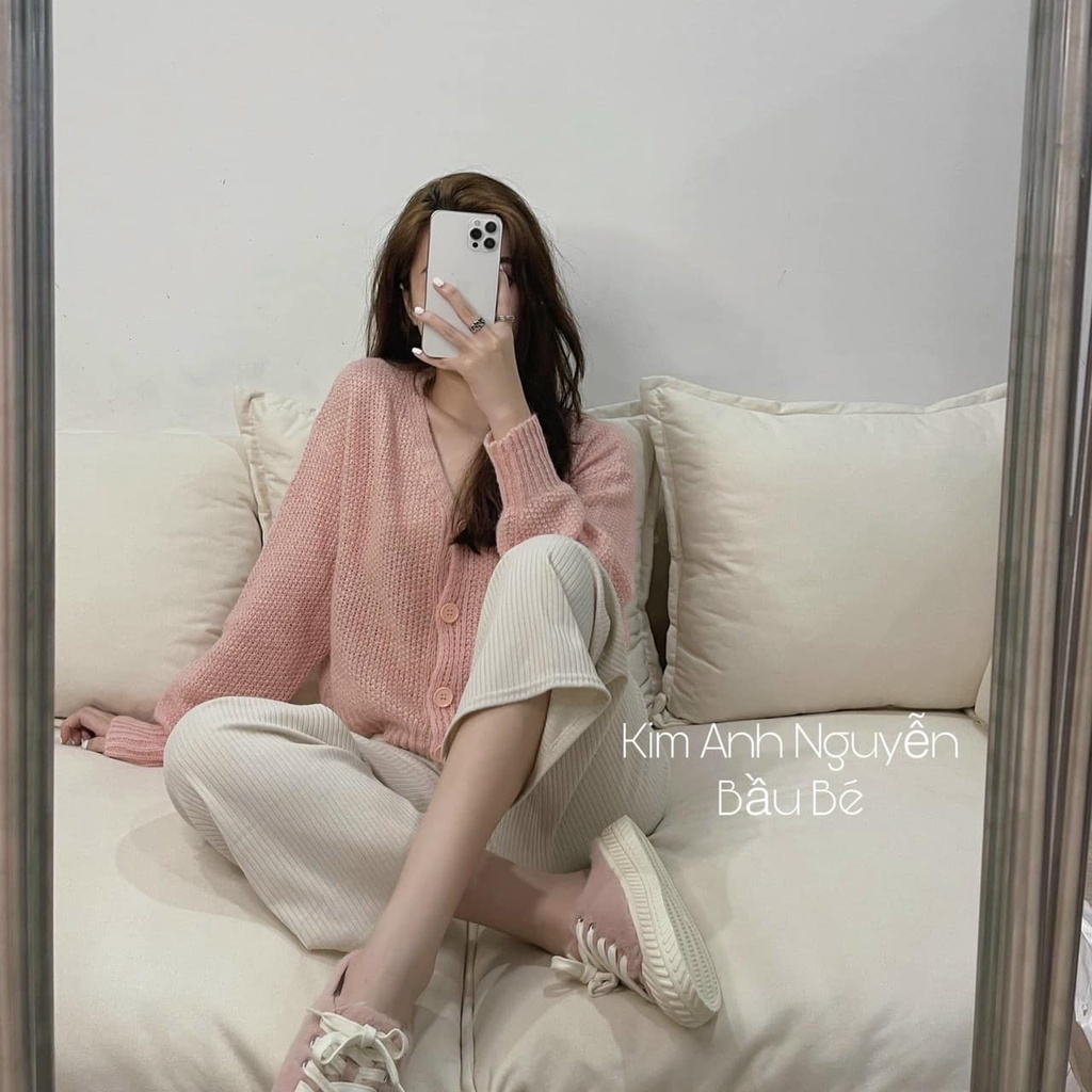 Áo khoác len gạo màu hot hit (kèm ảnh thật,video)