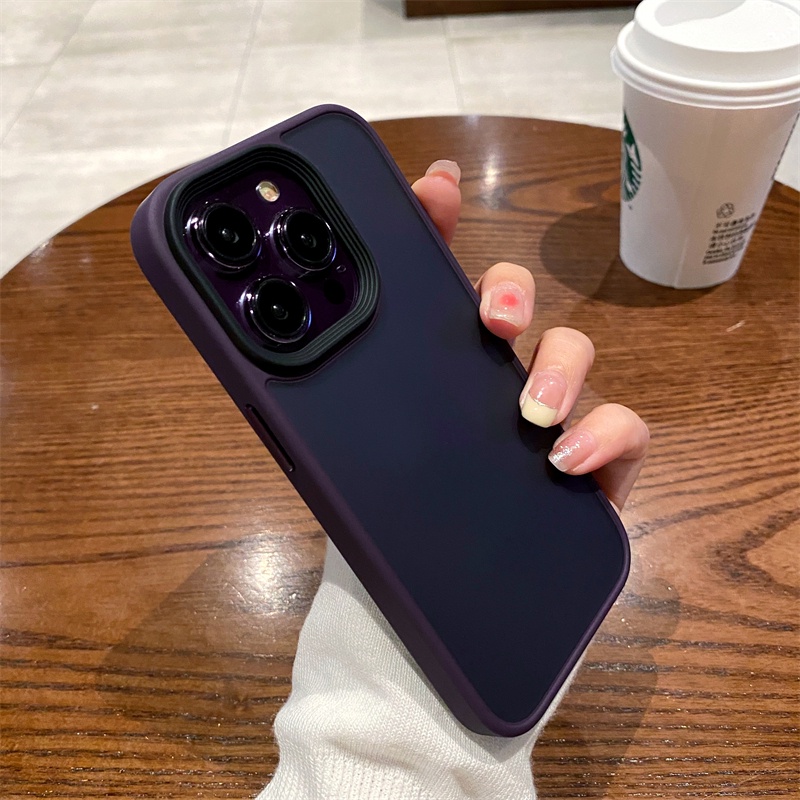 Ốp Lưng Cứng Màu Nhám Cho Điện Thoại iPhone 14 Pro Max 14 Plus ip14