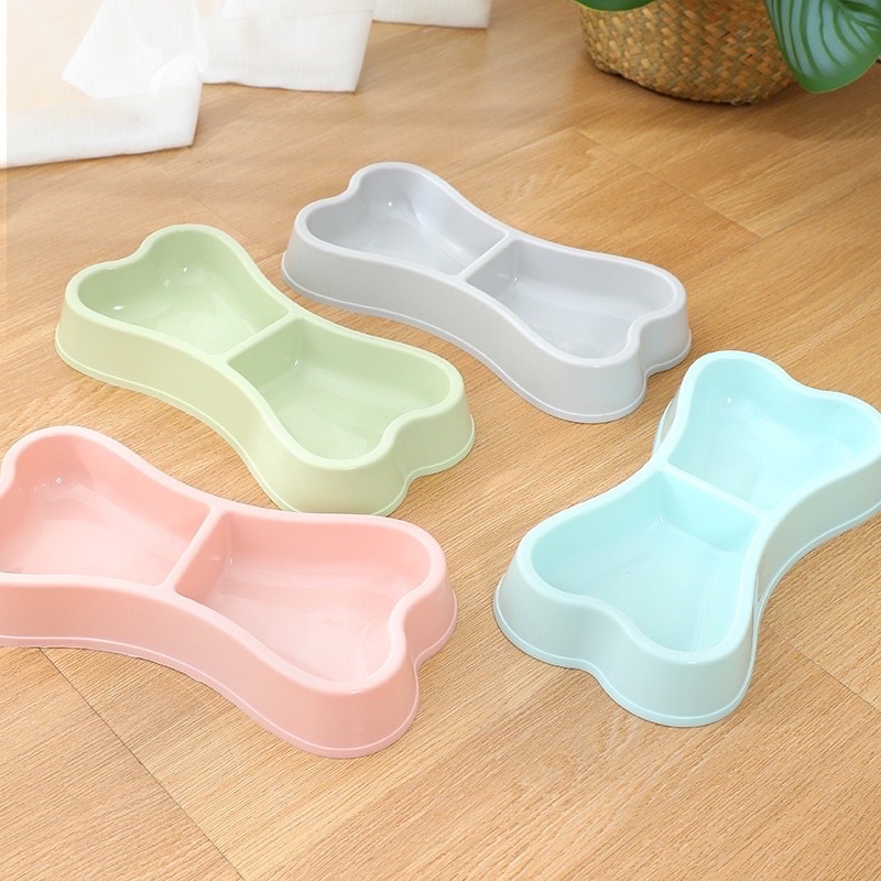 Bát đôi nhựa đựng thức ăn cho chó mèo bát đôi siêu rẻ