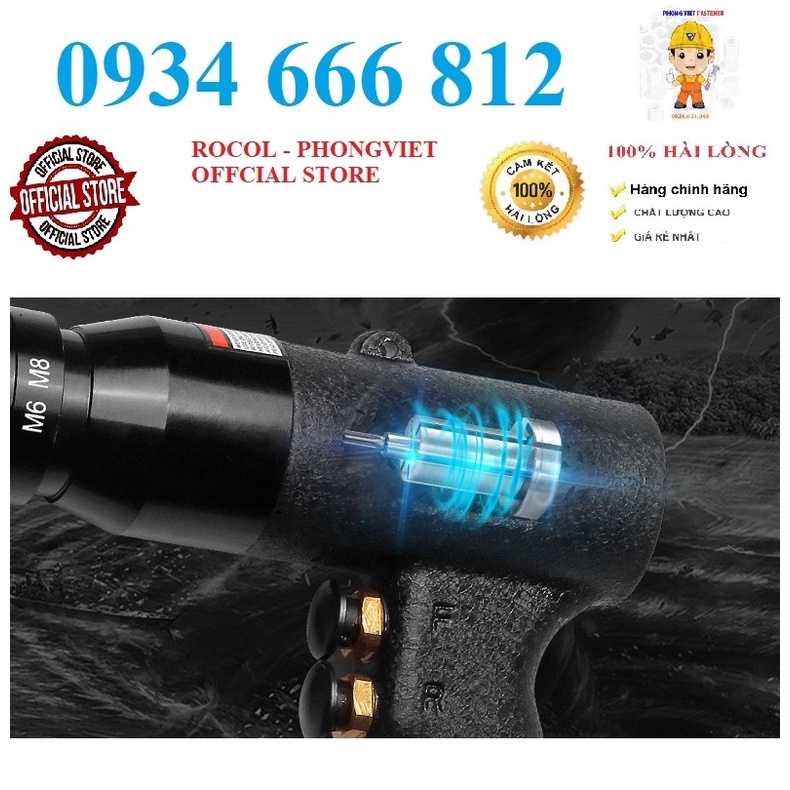 Súng rút ốc tán GE803, GE804 kèm đầu 56, 456, 568 hoặc 6810