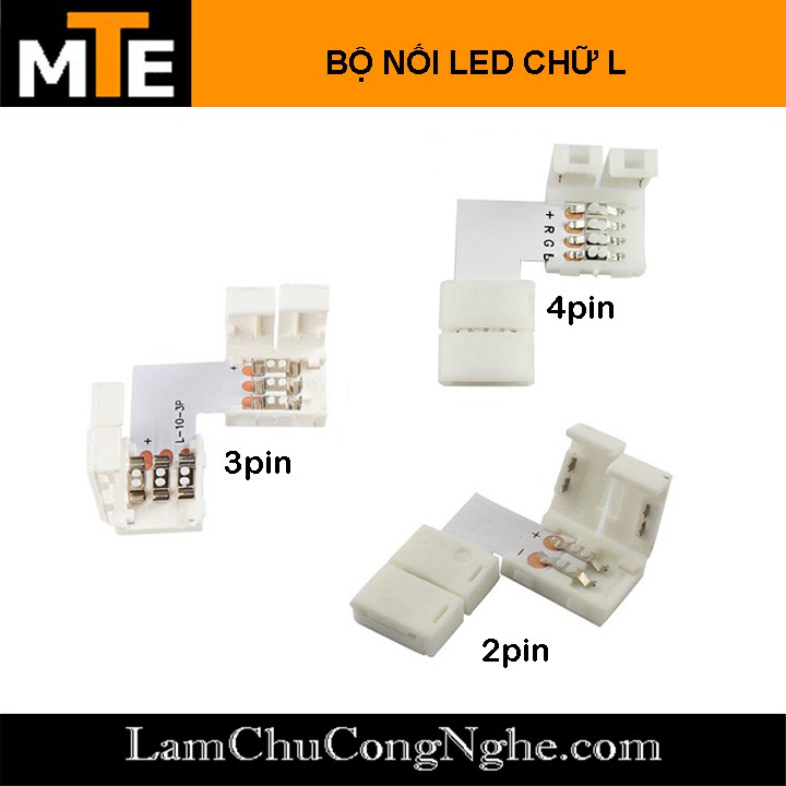 Bộ nối Led CHỮ L loại 10mm 2PIN, 3PIN, 4PIN – Sử dụng cho dây led | WebRaoVat - webraovat.net.vn