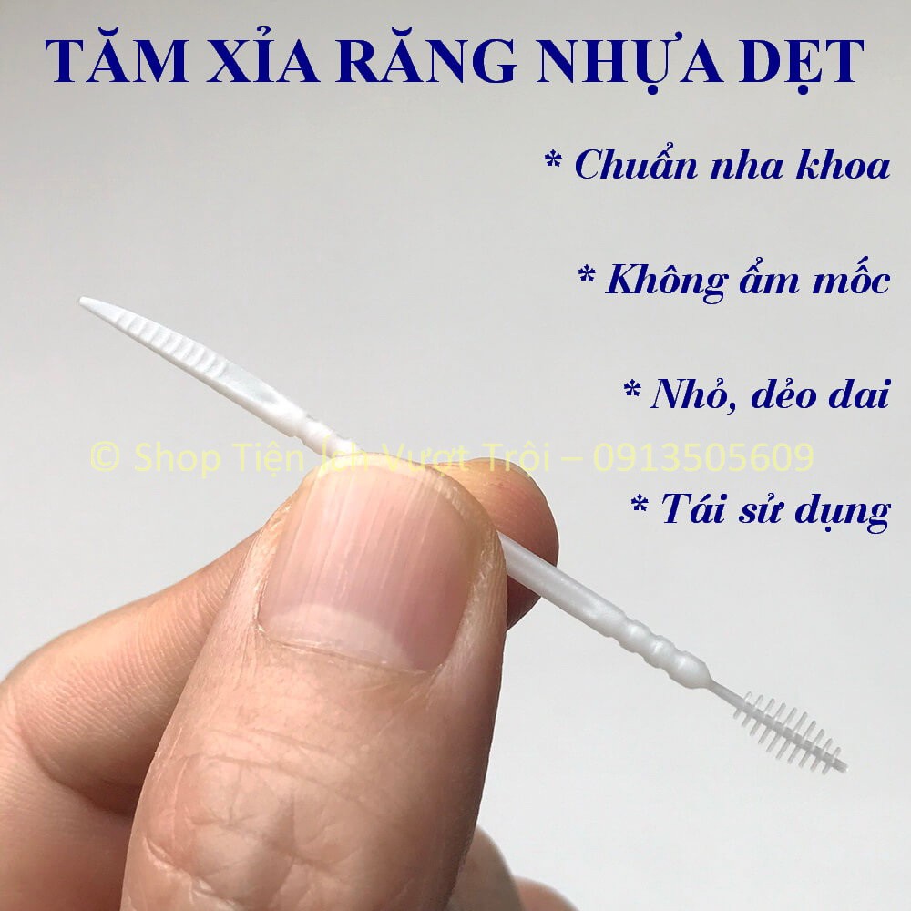 Tăm nhựa nguyên sinh, dễ dàng lấy thức ăn giắt, mắc khe răng, hộp đựng kín, không bị ẩm mốc-Tiện Ích Vượt Trội