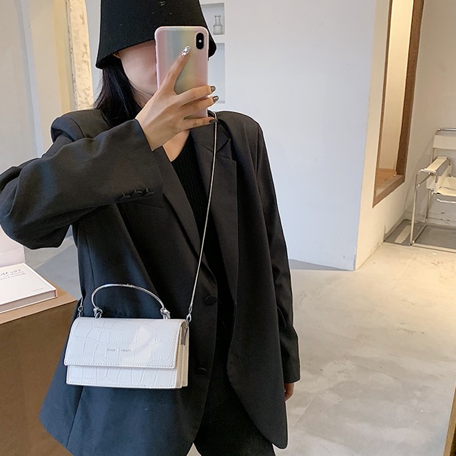 Faya - Túi xách da vân quai kim loại sang trọng T900