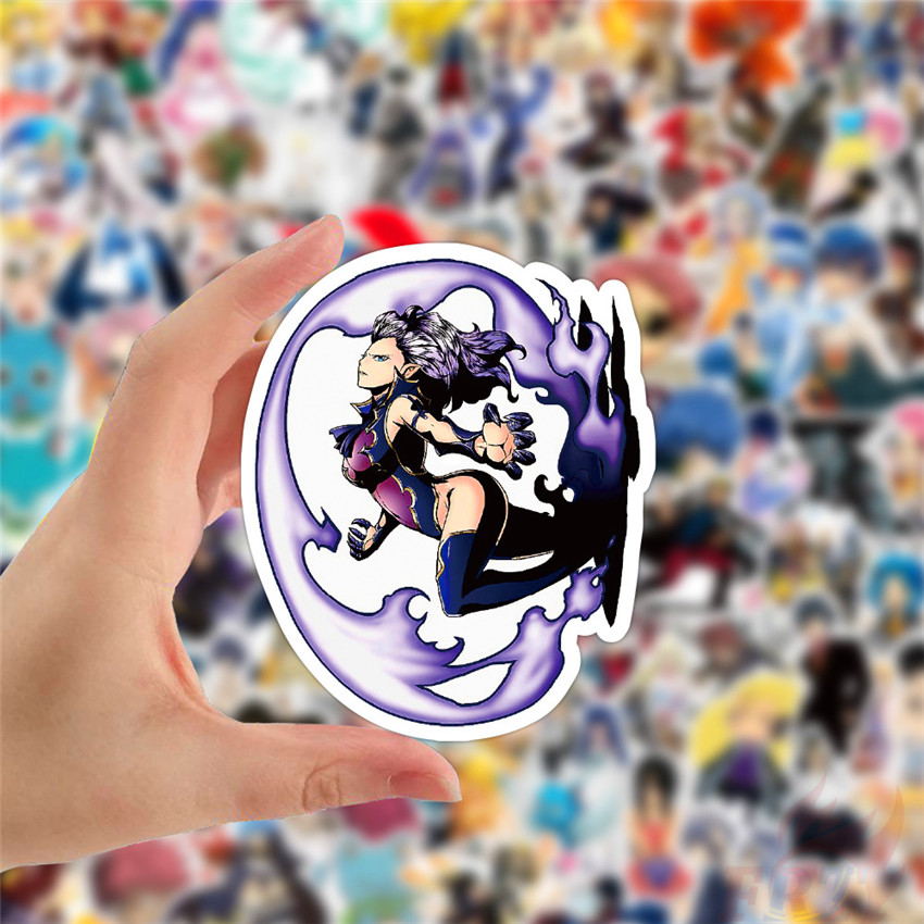 Bộ 100 miếng hình dán họa tiết Anime Fairy Tail chống thấm nước