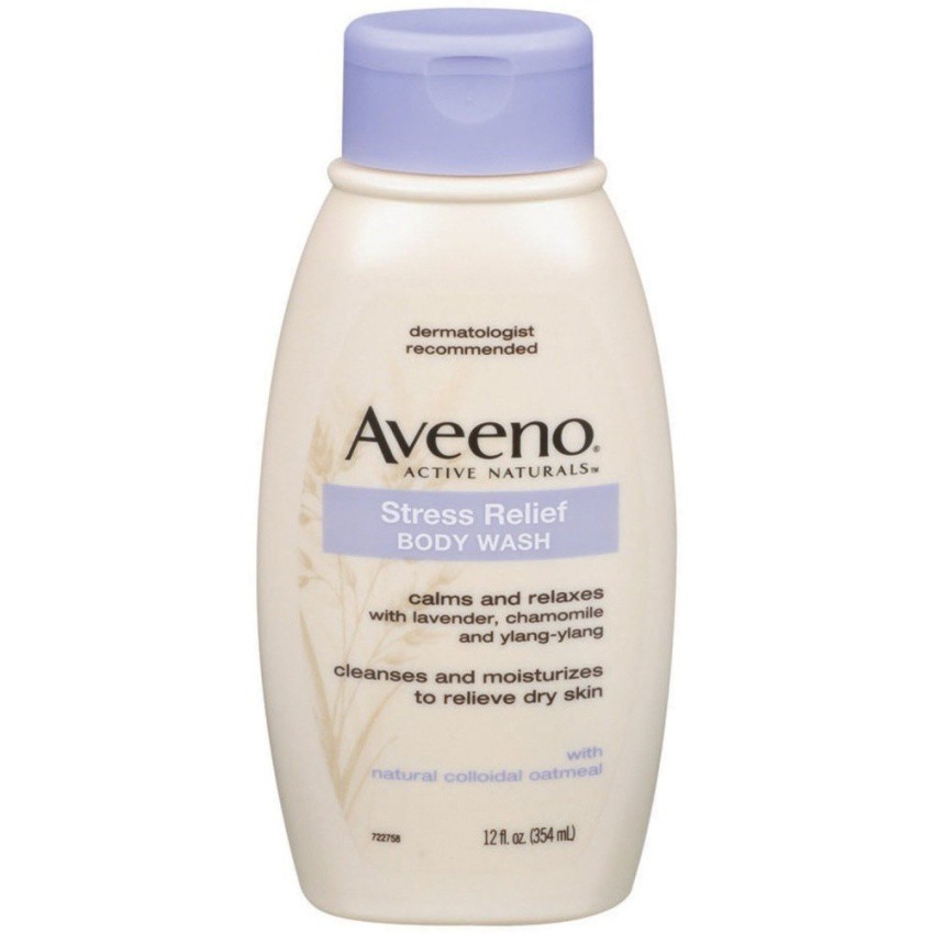Sữa tắm Aveeno Active Naturals Stress Relief Body Wash with Lavender Chamomile And Ylang-Ylang 354ml (Mỹ)