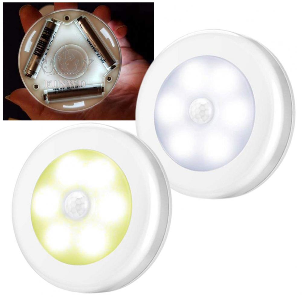 【FUNWD】1*light String Motion Sensor LED Night Cordless Battery-Powered Wall Light New