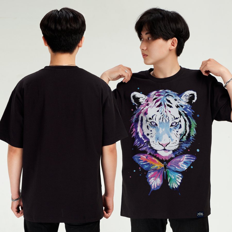 Áo thun nữ unisex Hổ bạc trắng chất lừ BB3801 phông Hàn Quốc local brand MVR