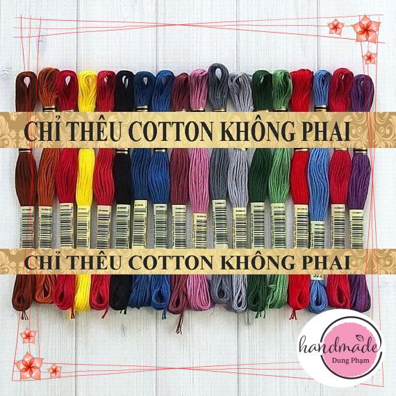 SET 18 TÉP CHỈ THÊU - MÀU NHƯ HÌNH - Chỉ thêu COTTON CXC / B 09