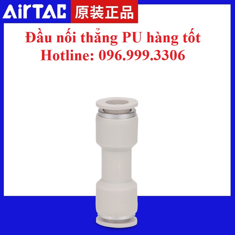 |HÀNG XỊN| Đầu nối thẳng PU màu trắng, hàng tốt, măng sông khí nén, phun sương, chịu được áp lực cao giá sỉ