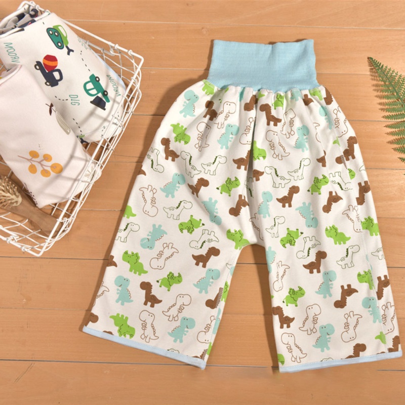 Quần Tã Dạng Váy Ngắn Vải Cotton Trơn Thấm Hút Nước Thoải Mái 2 Trong 1 Cho Bé