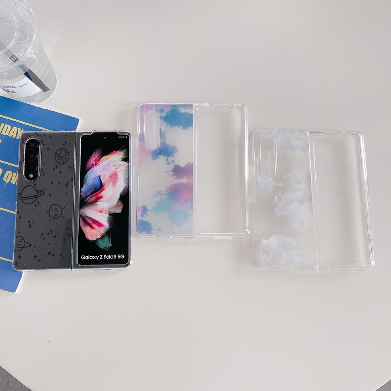 Ốp Điện Thoại Cứng Họa Tiết Hoa Thời Trang Chống Sốc Có Thể Gấp Gọn Cho Samsung Galaxy Z Fold 3 5G 3