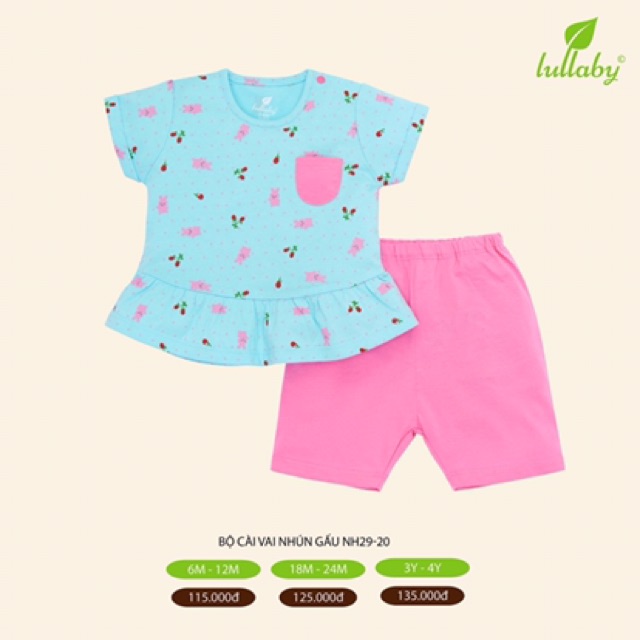 Bộ cài vai BG nhún gấu Lullaby 2020