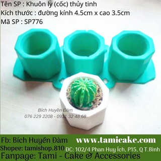 Khuôn Silicon 4D Rau Câu Hoa Nổi - Khuôn Ly  Thủy Tinh