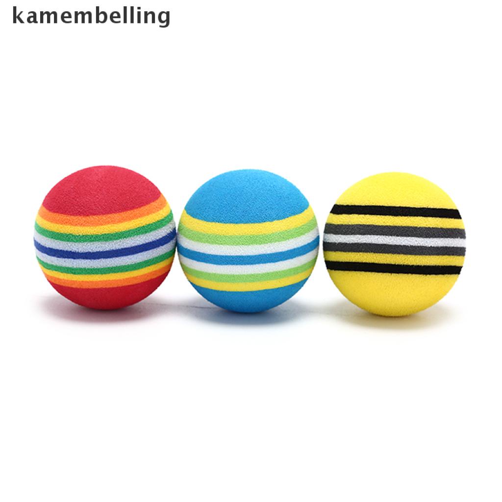 Set 10 quả bóng đánh golf bằng xốp họa tiết kẻ sọc hỗ trợ luyện tập