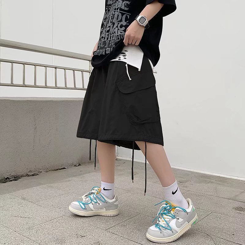 Quần Short Ống Rộng Có Túi Thời Trang Mùa Hè Phong Cách Nhật Bản Size M-2XL Cho Nam Quần short kaki nam PATTERN THE cạp chun