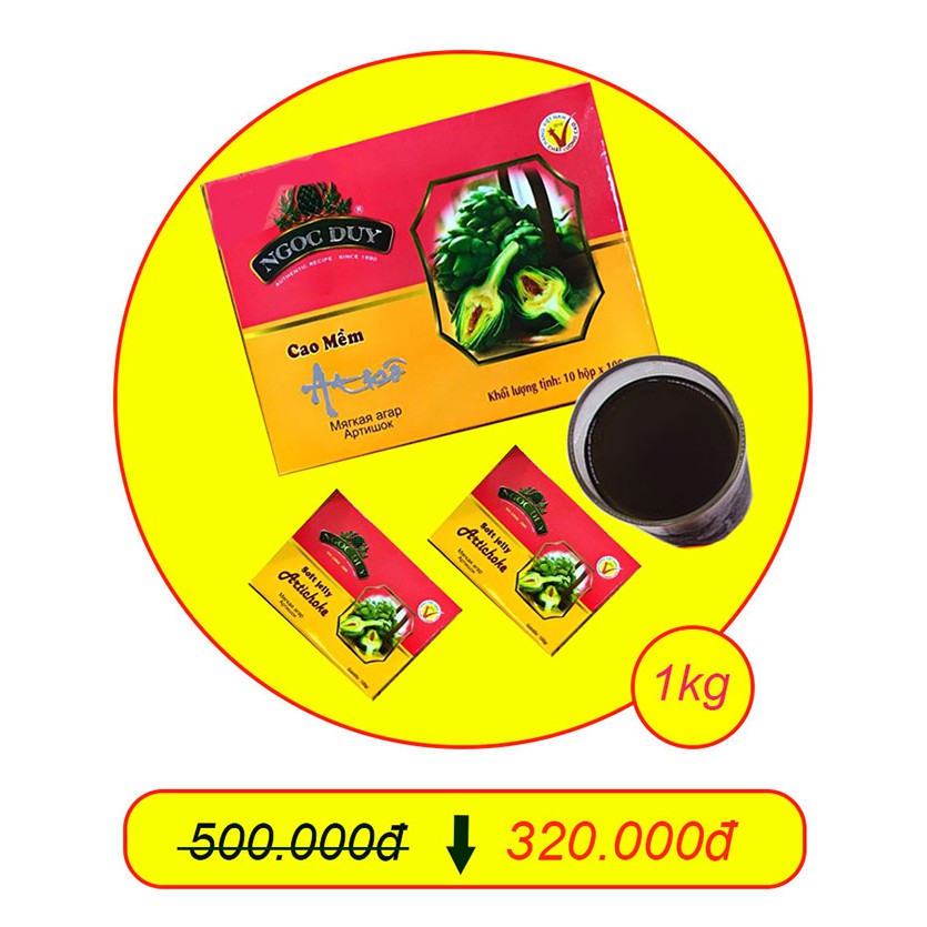 Cao mềm atiso giải độc gan loại đặc biệt 1kg-Trà Ngọc Duy