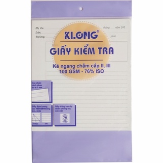 Giấy kiểm tra kẻ ngang 100gms màu kem #klong 279
