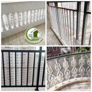 Lưới nhựa lỗ tròn mắt cáo làm hàng rào, che lan can, làm chuồng [ 1 mét x khổ 1 mét ] - Chọn màu