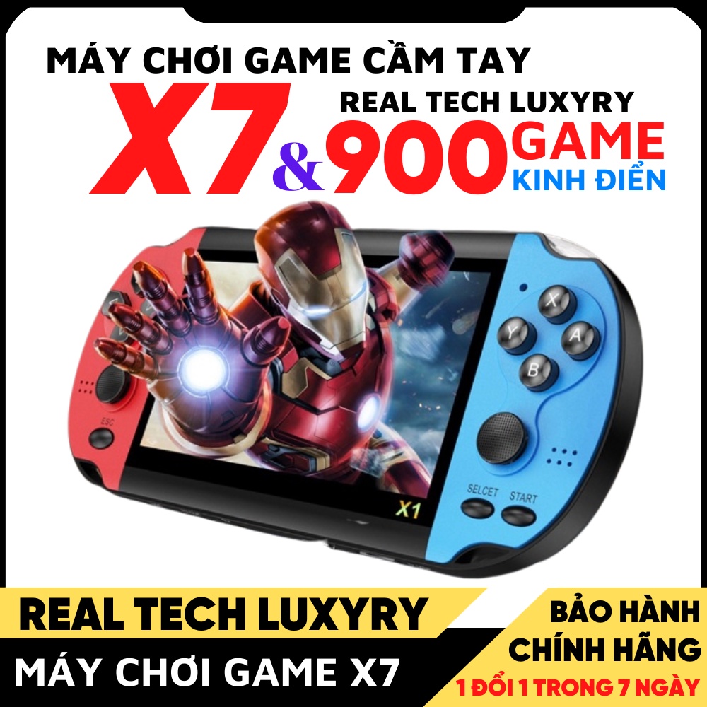 Máy chơi game cầm tay X7 màn hình 4.3 inch ( Tặng thẻ 8gb ) cài sẵn 900 game hỗ trợ xem phim , nghe nhạc , đọc sách