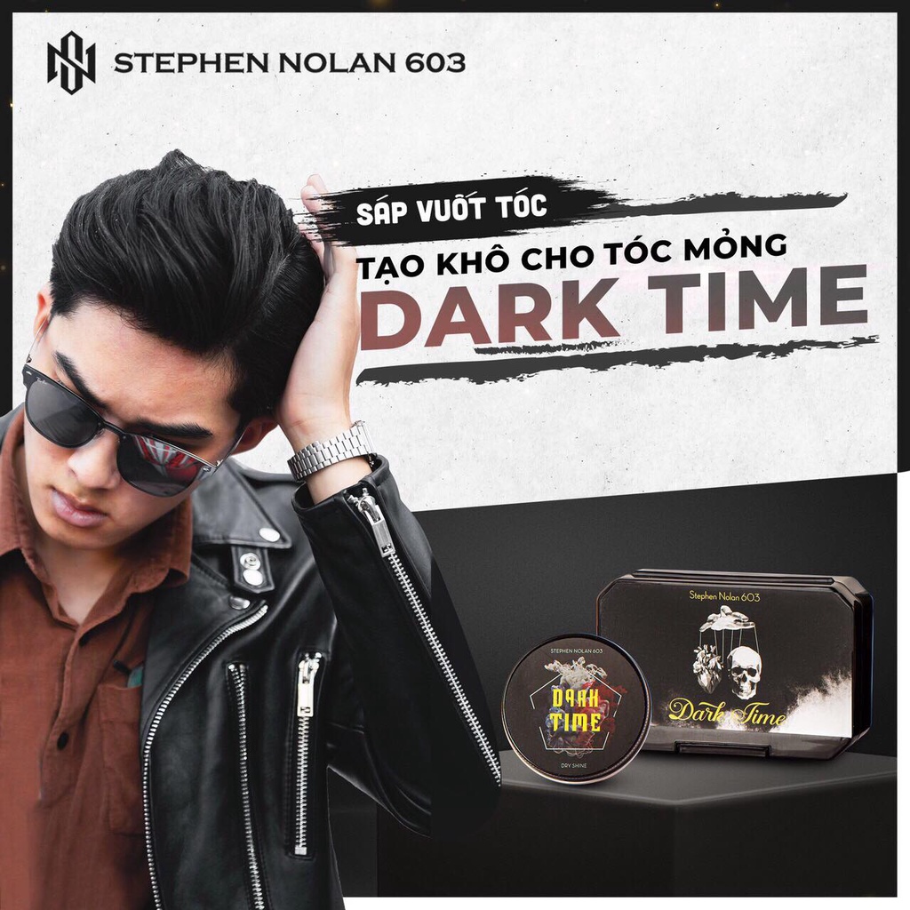 Sáp vuốt tóc Dark Time 56g Stephen Nolan 603 - Cho tóc mỏng và nhiều dầu