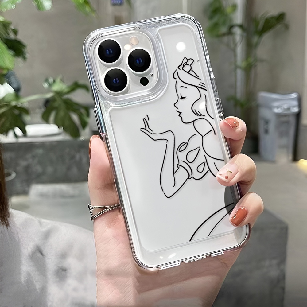 Ốp Điện Thoại Trong Suốt In Hình Công Chúa Không Gian Cho iphone 14ProMax 14Plus 13 11 12 7Plus X XR