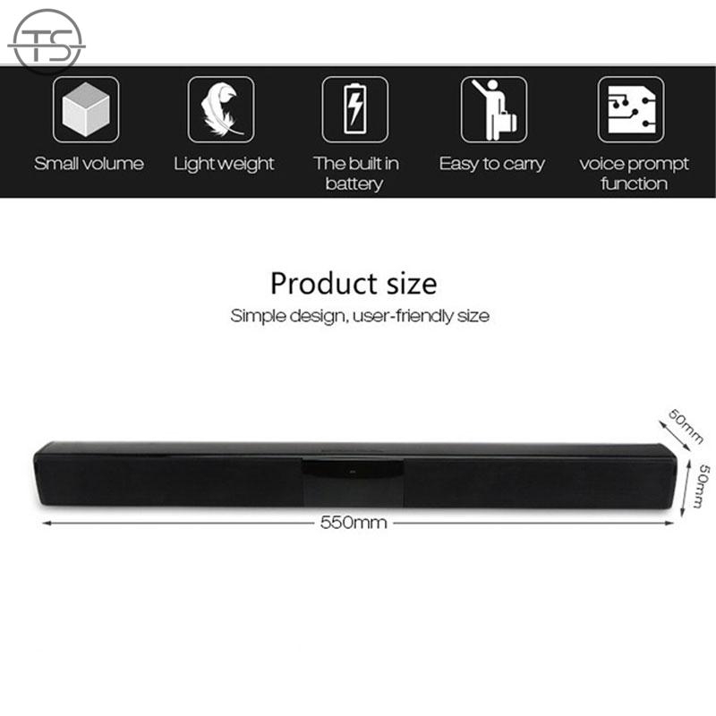 SONG Soundbar Wireless Bluetooth Speaker 5W*2 HIFI Voice Call AUX Portable