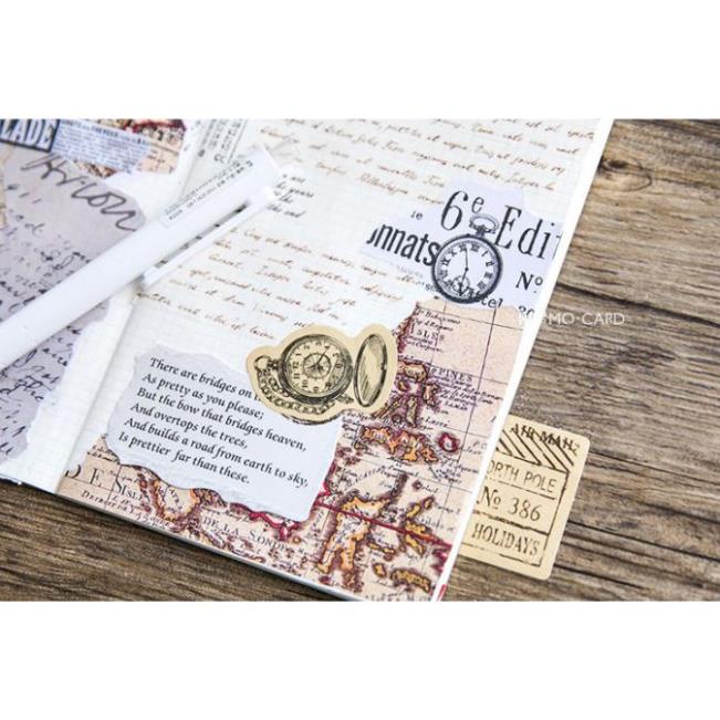 Bộ 46 Sticker tem động vật và hoa lá Trang Trí E53