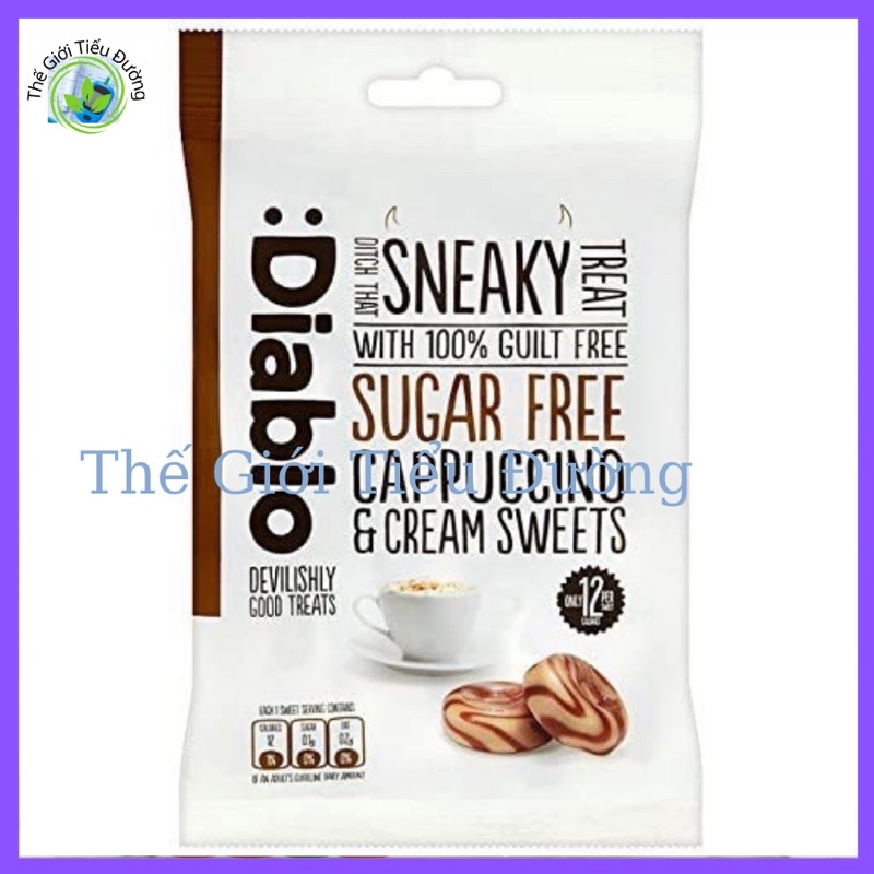 Kẹo ăn kiêng Diablo không đường vị Cappuccino 75g
