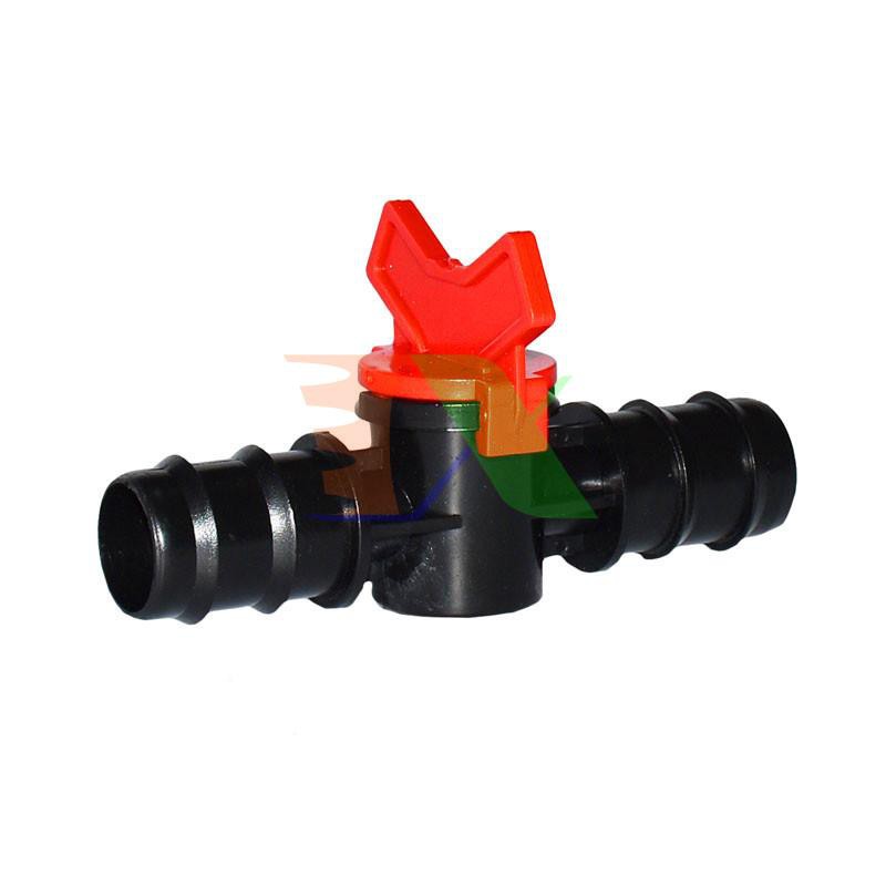Van khóa TM-25A 2 đầu gân cho ống tưới Φ25 mm, Van khóa cho dây PE LDPE HDPE PVC