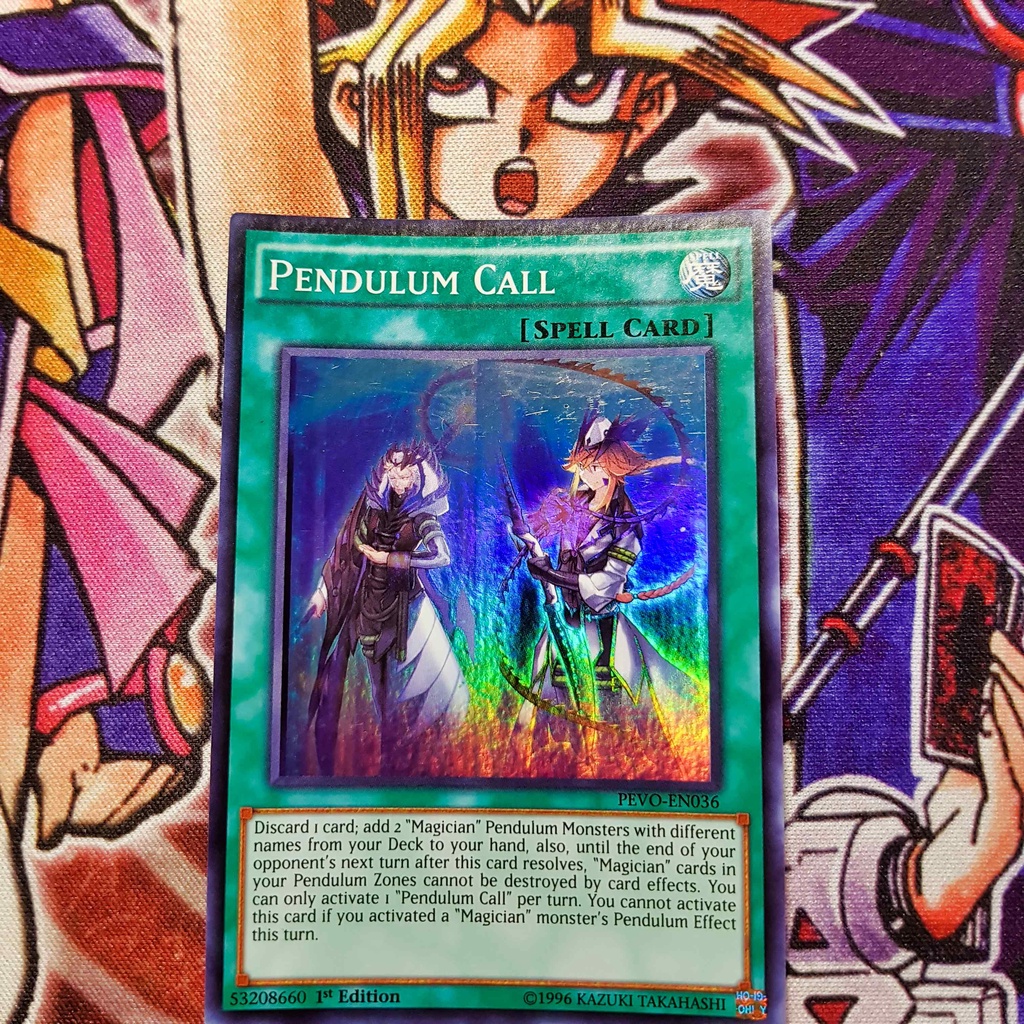 Thẻ bài Yugioh chính hãng | Pendulum Call | PEVO Super rare.