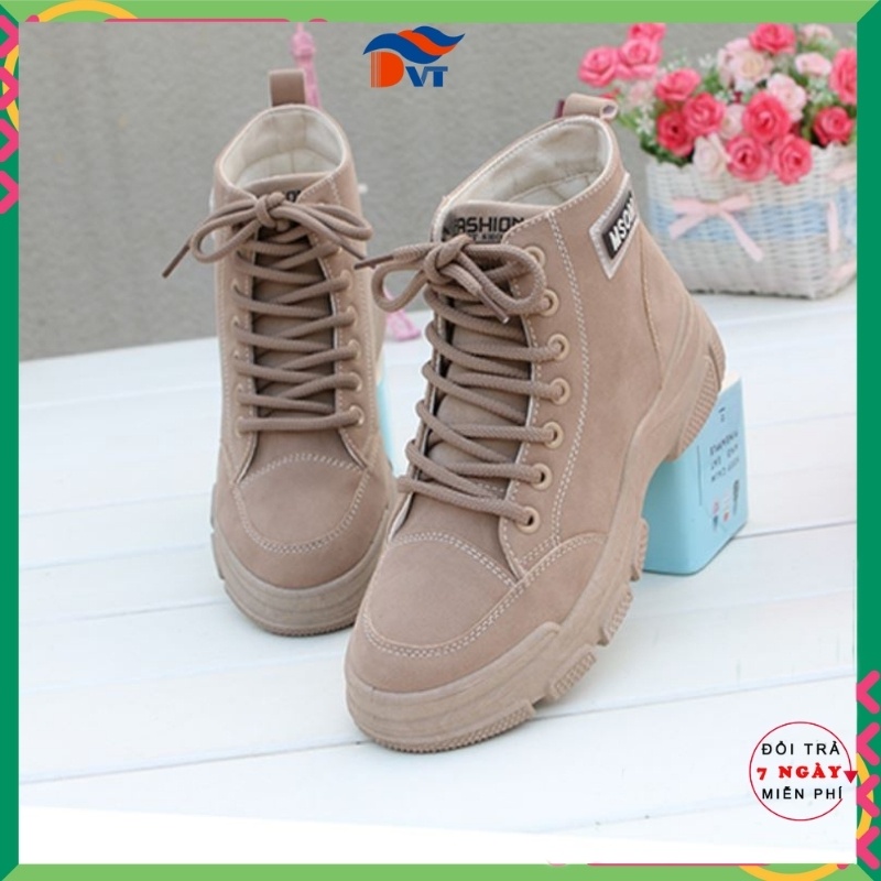 Bốt da lộn, bốt nữ phiên bản chữ MSOM mới, đế tăng chiều cao, lên chân siêu đẹp DVT 1017720