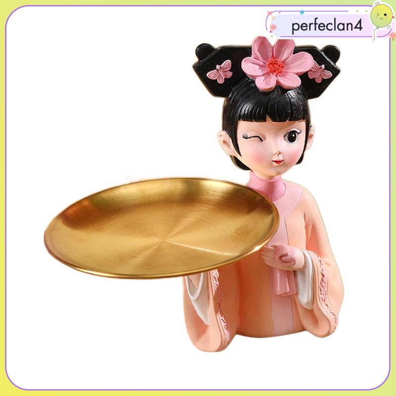 Tượng Cô Gái Trung Quốc Đựng Trang Sức Kẹo Trang Trí Phòng Khách