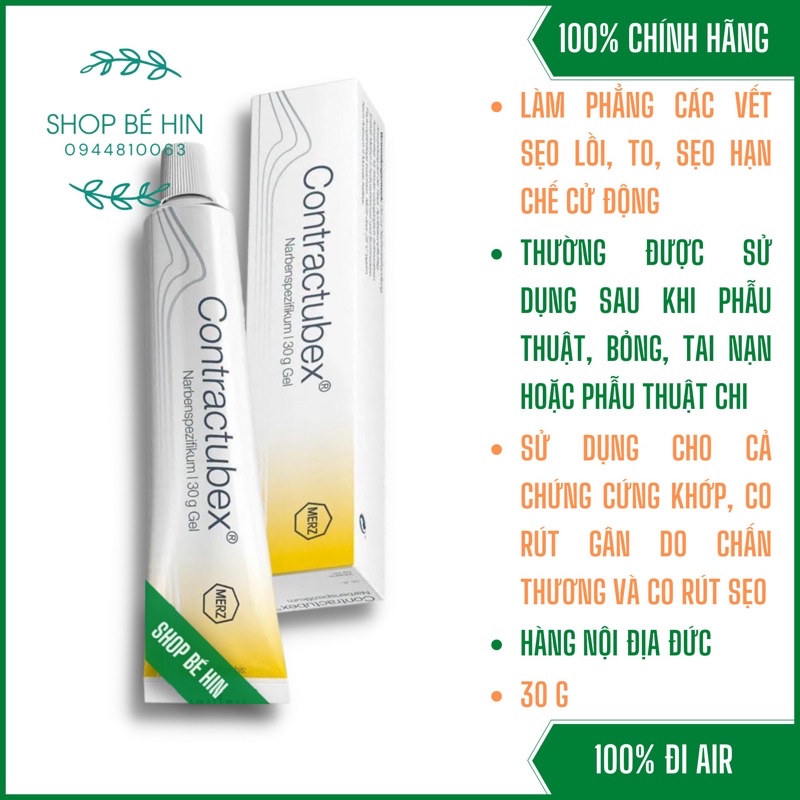 Kem bôi sẹo Contractubex Đức, Kem bôi sẹo Fucidin Hàn Quốc, Cam kết hàng chuẩn