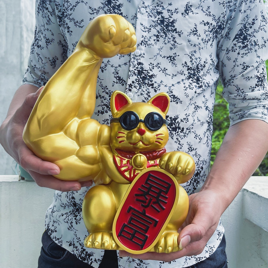 Mô hình mèo thần thần tài phiên bản cơ bắp hàng đẹp siêu nét