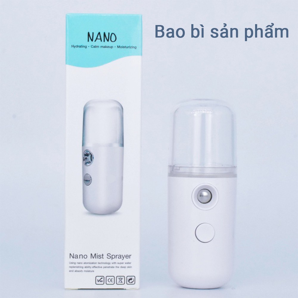 Máy Xịt Khoáng Phun Sương Tạo Ẩm Nano Mini Cầm Tay Chăm Sóc Da