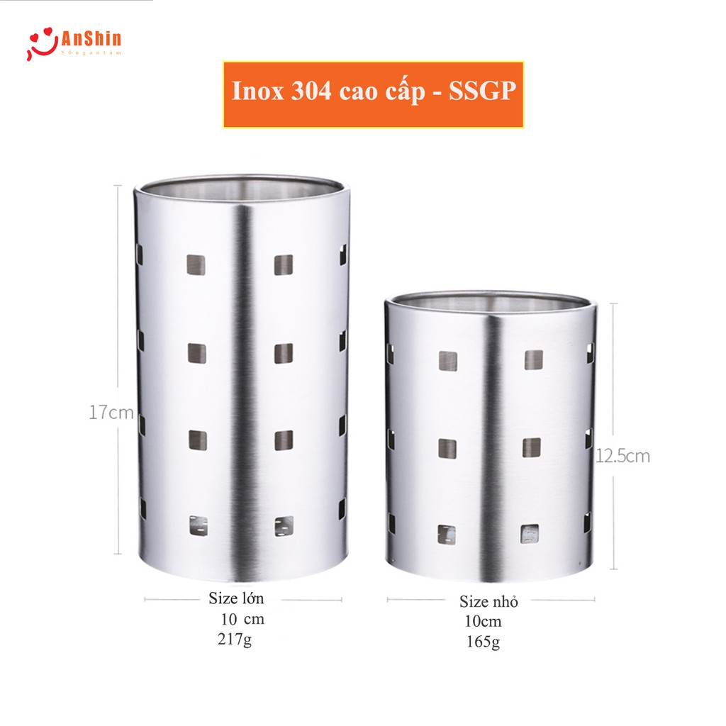 Ống đựng đũa muỗng thìa nĩa dao kéo và vật dụng nhà bếp - Inox 304 cao cấp chống ẩm mốc chống gỉ sét